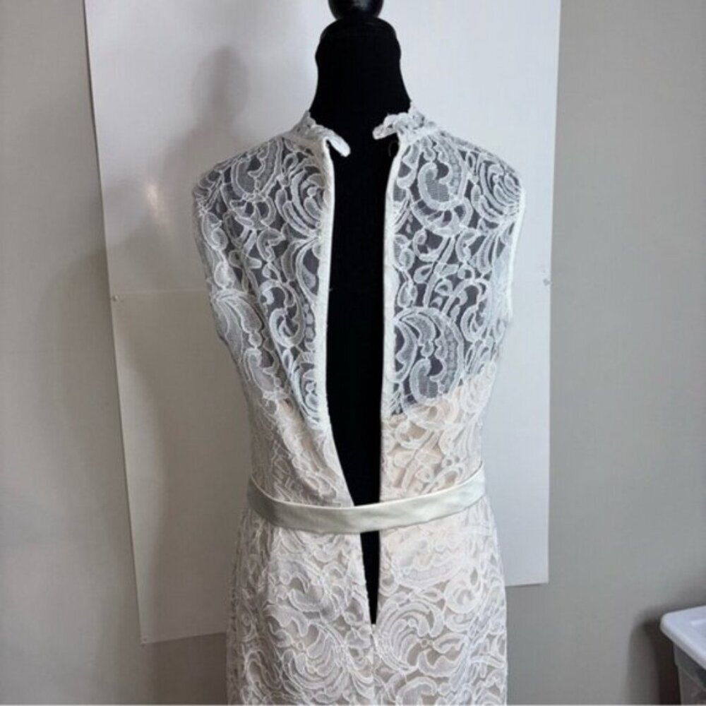 Vivian Diamond Dessy Vintage Lace Cream Mother Of The Bride Dress 12 - Picture 10 of 12